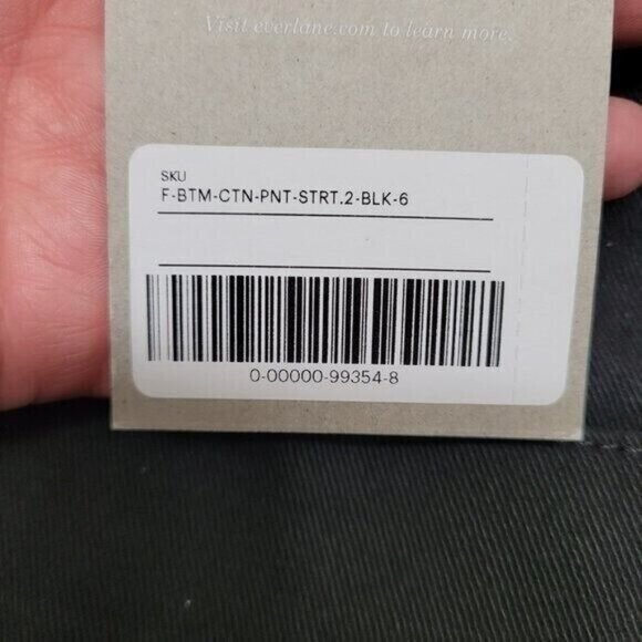 NEW Everlane The Organic Straight-Leg Pant High Rise in Black Size 6 Womens - Picture 8 of 11